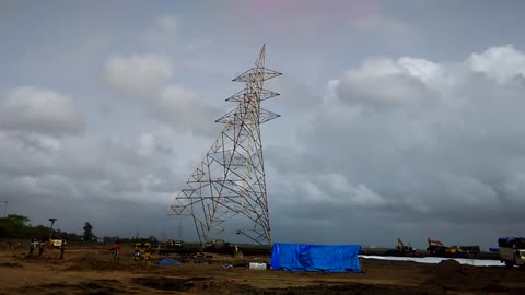 Tower Falling by wind