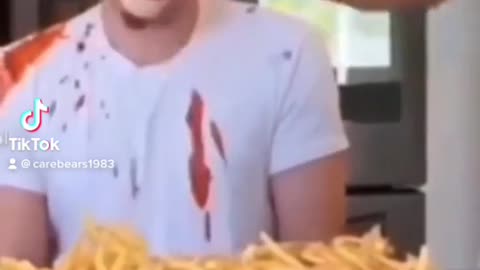 Ketchup to the face