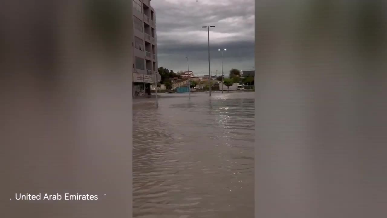 ***UAE Plunges into Darkness as Storm Triggers Flash Floods***