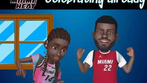 Miami heats fans celebrating lol
