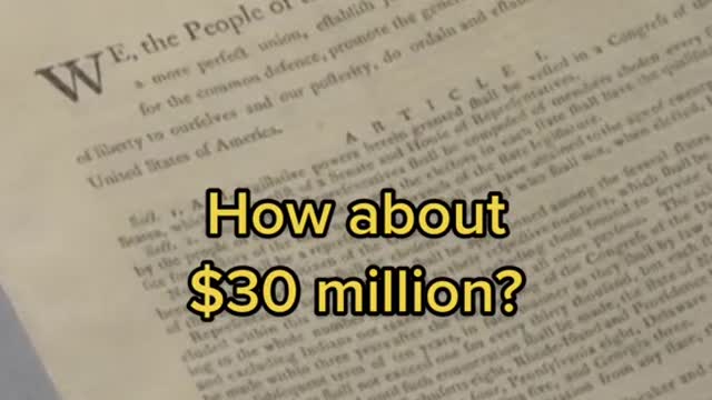 How much would you pay for a copy of the U.S. Constitution?