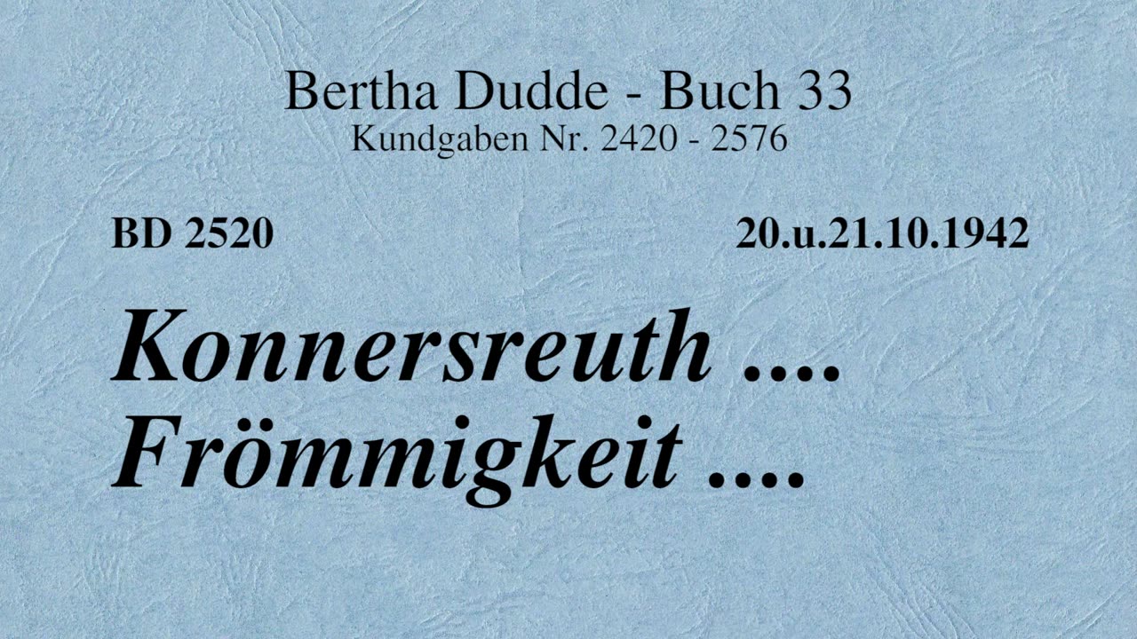 BD 2520 - KONNERSREUTH .... FRÖMMIGKEIT ....