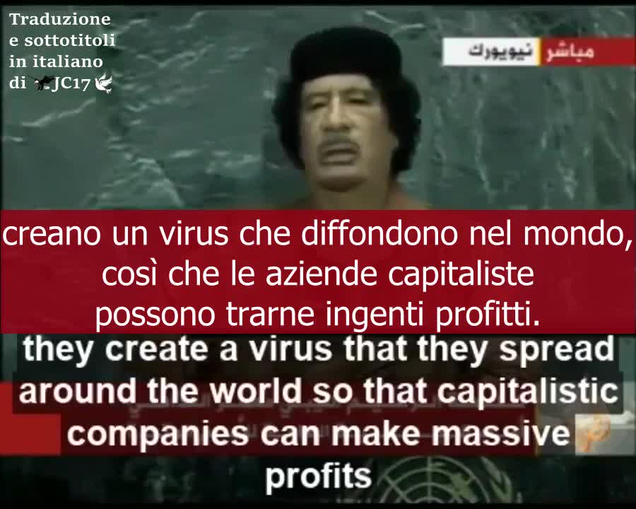 ‼️🇱🇾 Gheddafi all'ONU 🇺🇳 "...è ovvio che è un business