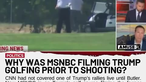 Why was MSNBC filming Trump golfing when it was an unannounced event?