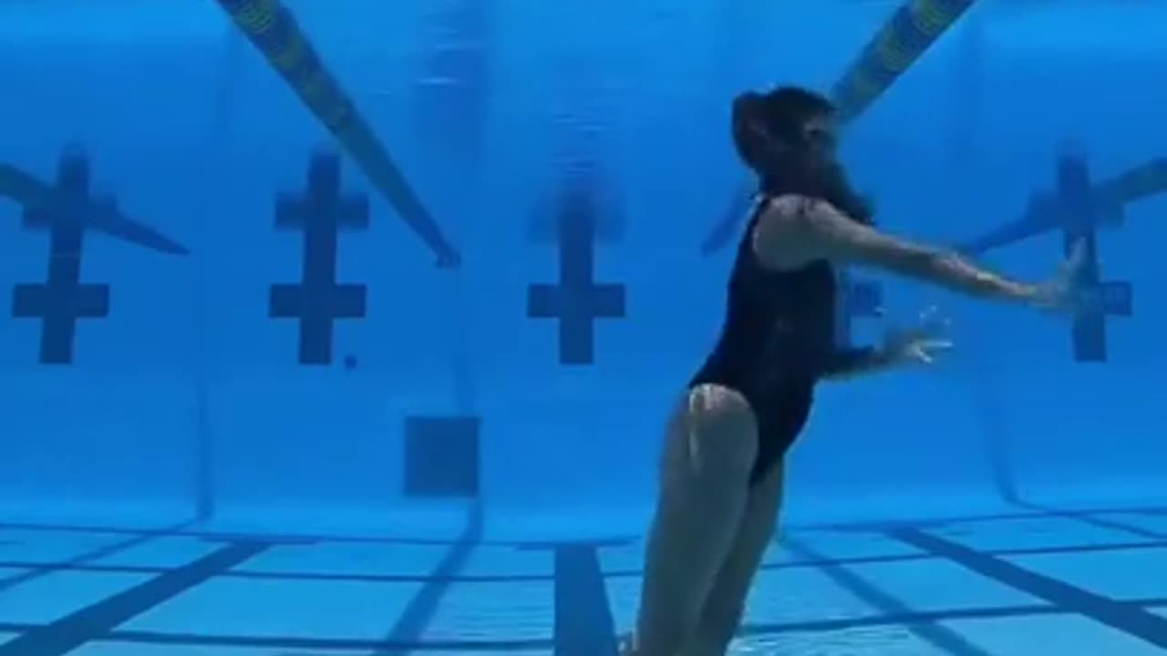 Upside down underwater moonwalk