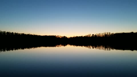 Perfect sunset over White Deer Lake in May