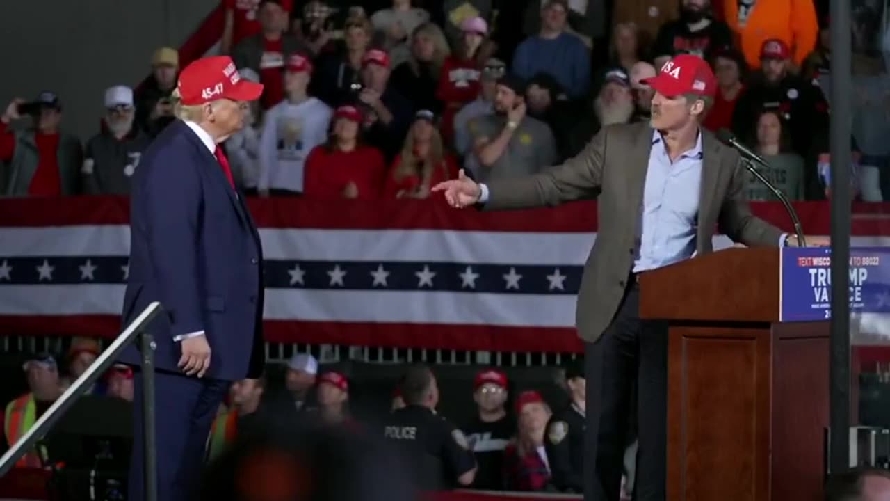 President Trump is joined by Wisconsin Republican Senate nominee Eric Hovde