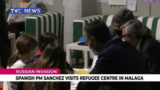 (SEE VIDEO) Spanish PM Sanchez Visits Refugee Centre in Malaga