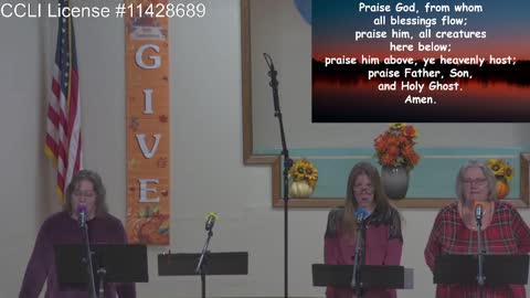 Moose Creek Baptist Church Sing “Doxology” During Service 11-13-2022