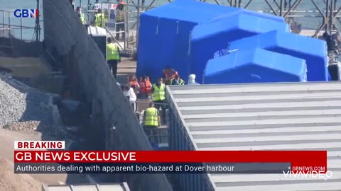 Biohazard gear being worn at Dover.