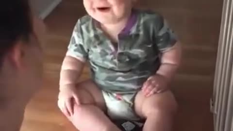 Cute baby laughing 😍