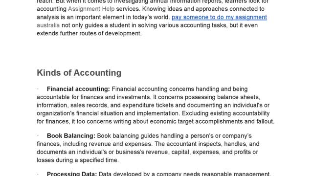 Why does an accounting assignment help significantly?