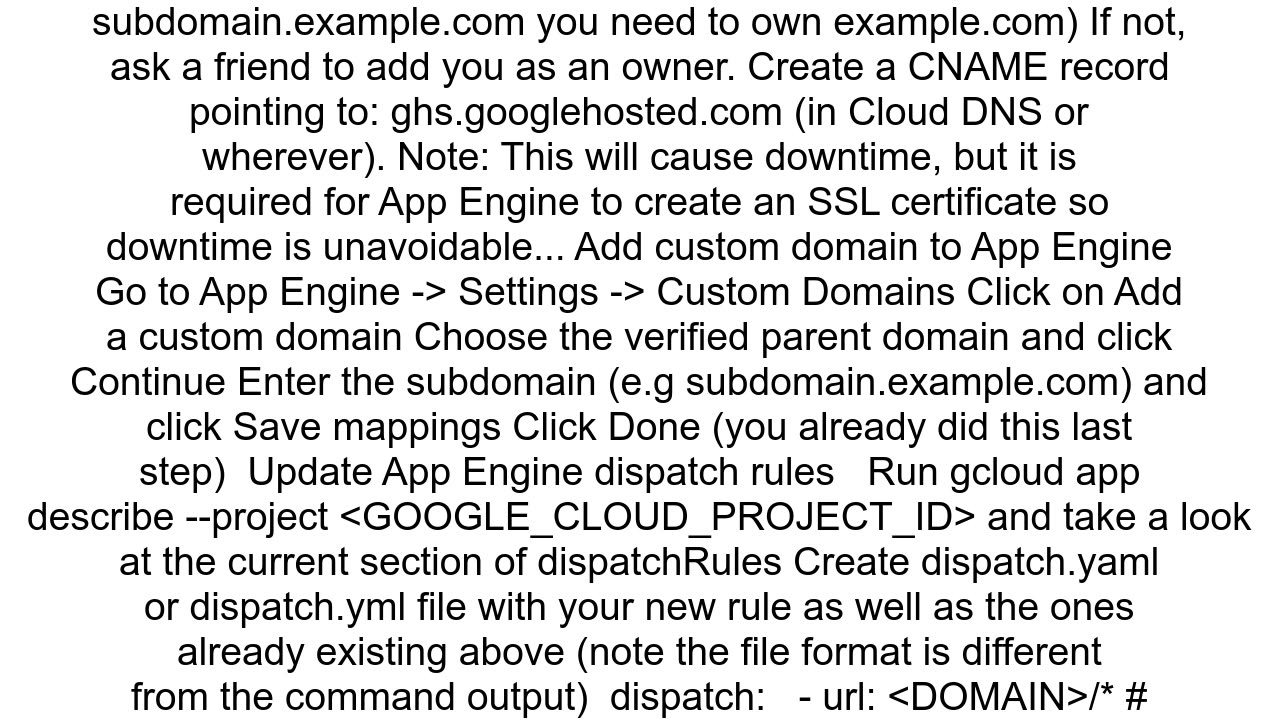 App Engine custom domain with service