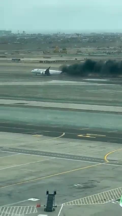 LATAM Airlines A320neo has been hit by a vehicle crossing the runway