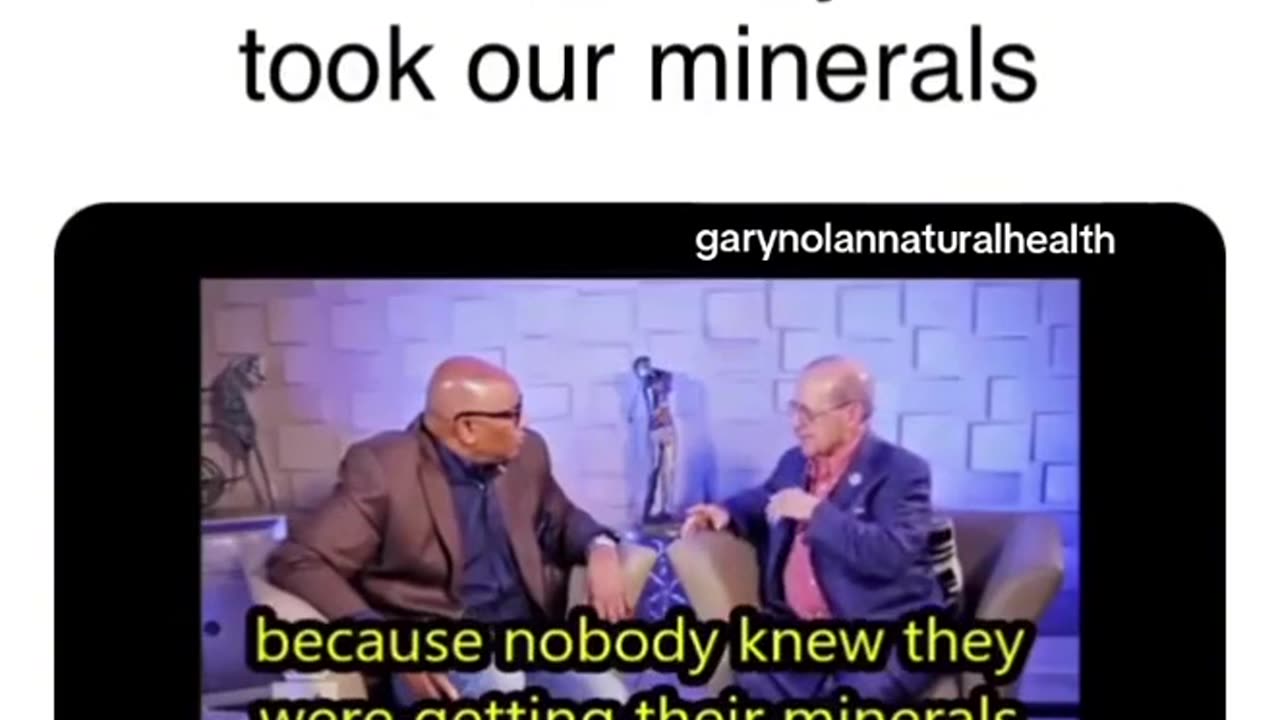 Electricity took our minerals.