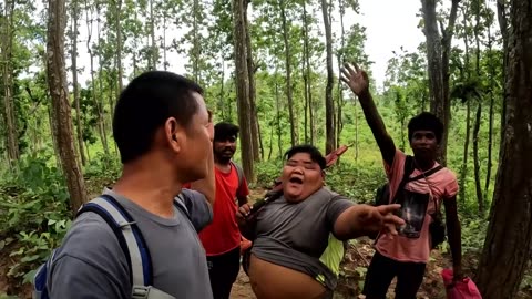 Making Buff Meat Dry in Jungle, Buffalo Sukuti Cooking & Eating in Nepali Style Survival Life Nepal