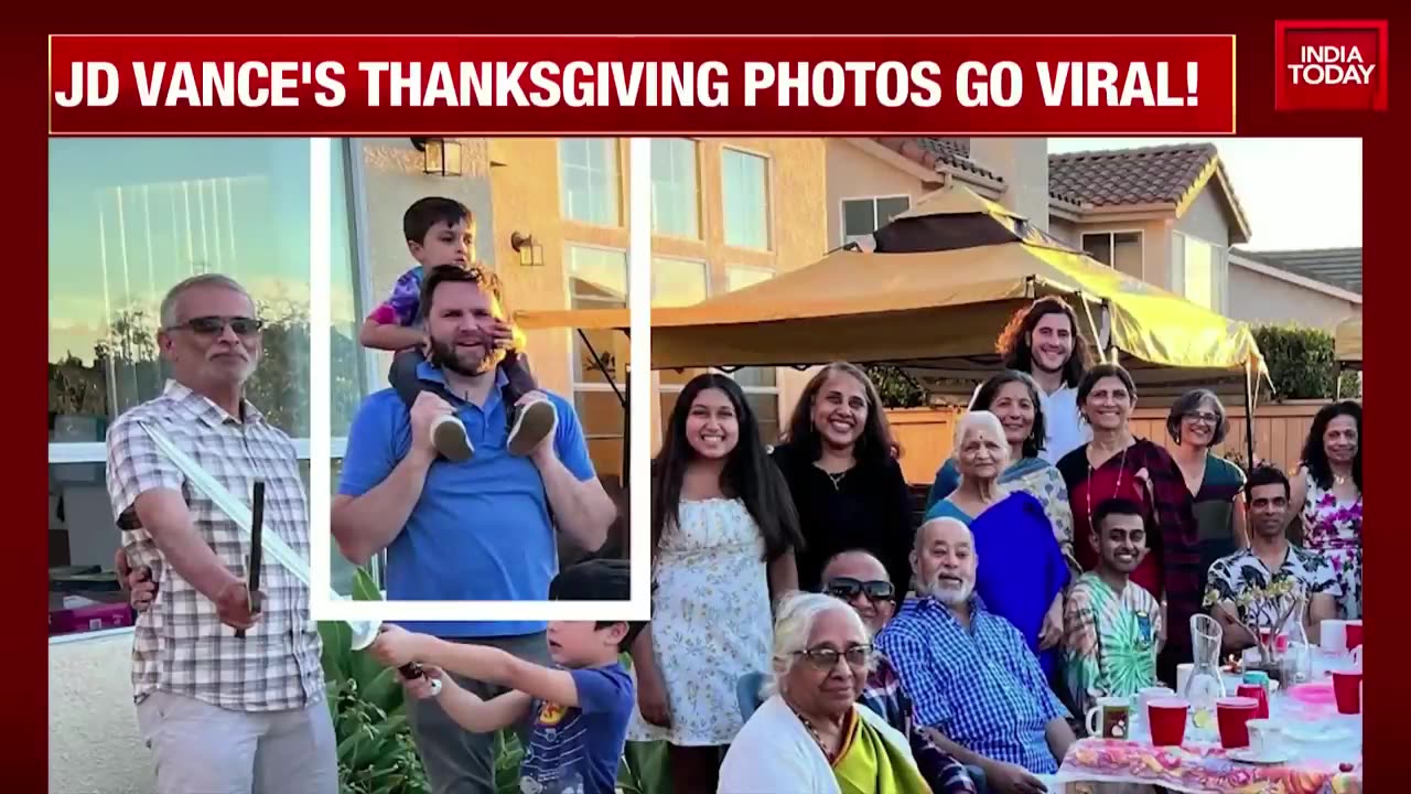 Indian Internet Abuzz Over J.D. Vance’s Thanksgiving Day Family Photos