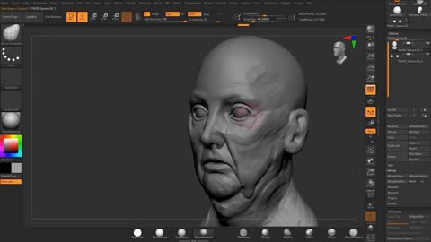 Zbrush fine to pore portrait 3