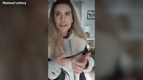Moment mother discovers she has won £1 million on National Lottery