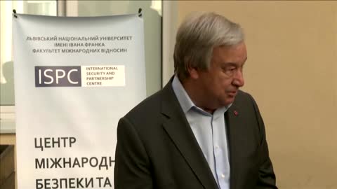 U.N.'s Guterres praises Lviv university on visit
