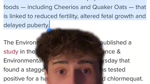 ALERT 🚨 CHEMICAL FOUND IN CHEERIOS