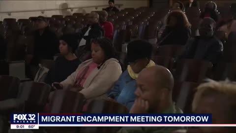 South Side Chicago residents rally against migrant bus arrivals.