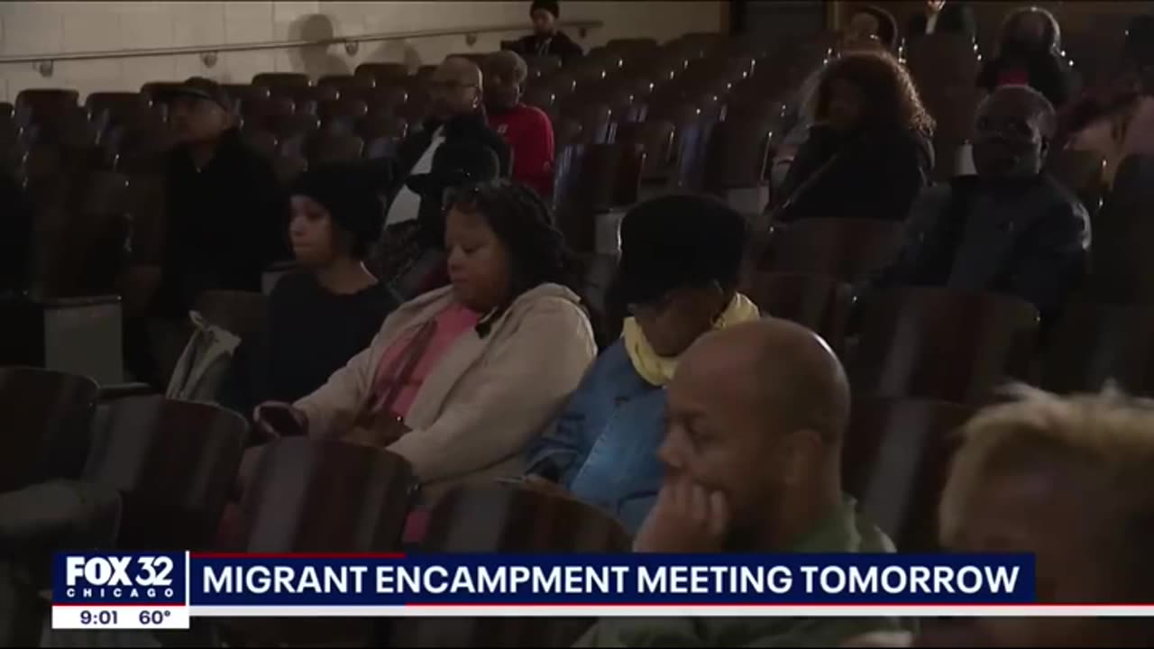 South Side Chicago residents rally against migrant bus arrivals.