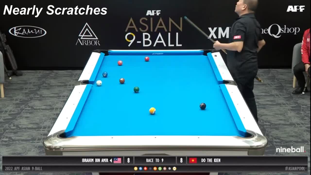 Funny Pool Player Turns Into Nervous Wreck | APF Asian 9-Ball Open