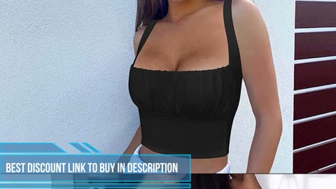 TOB Women's Sexy Summer Basic Sleeveless Stretch Outfit Crop Tank Top