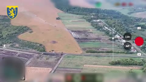 🙏 Russian mechanized assault on Lyubimovka, Kursk region. During the