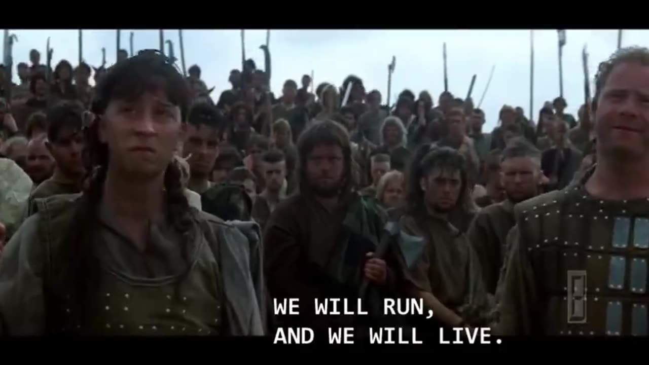 Mel Gibson yelling FREEDOM in Braveheart 1995