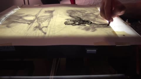 Page 79 Charcoal Art with the OST for FNF DΞMISΞ