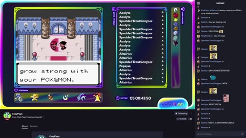 Night Team beats Champion Lance! +Hall of Fame and Credits - Cozy.tv Plays Pokémon Crystal
