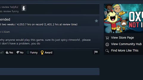 Oxygen Not Included Steam Review - A few hours!