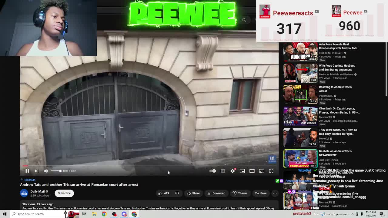 Peewee Reacts To The Tate Brothers Going Into Court!