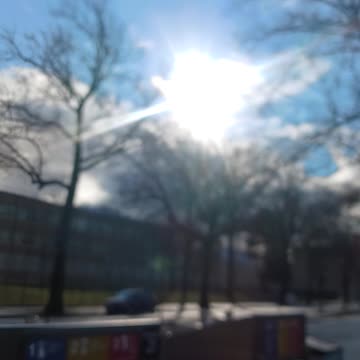 Sun middle of the day.