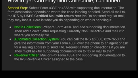 IRS Currently Not Collectible Status: CNC Tax Program Review - How To Get It, The Good, and The Bad