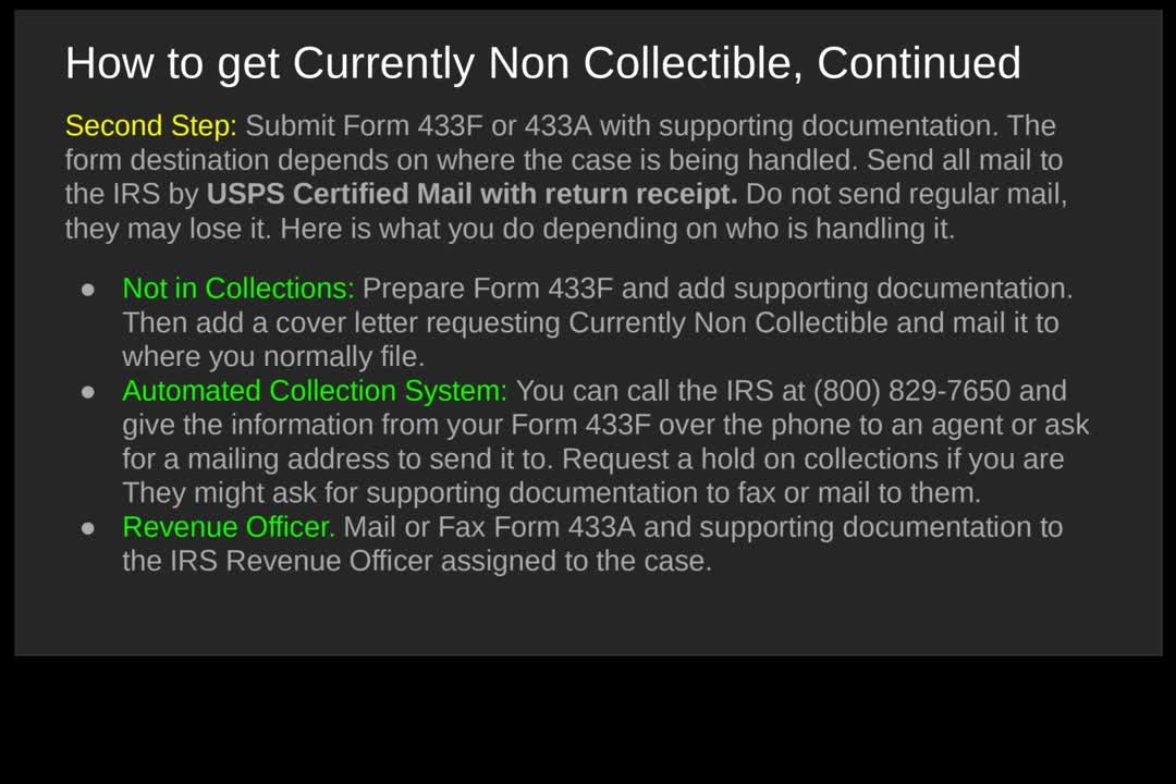 IRS Currently Not Collectible Status: CNC Tax Program Review - How To Get It, The Good, and The Bad