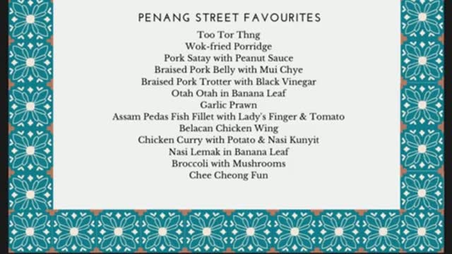 $50 Penang Buffet in Singapore. Princess Terrace.