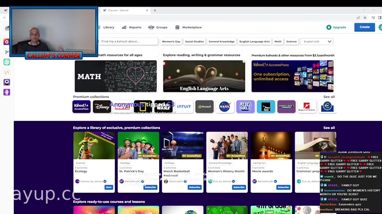 ayupcc - Callum's Corner - 14/03/23 - Kahoot with The corner