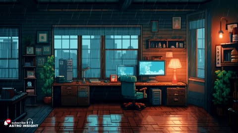 Relaxing lofi beats with gentel rain sound / study session lofi no copyright / Astro Insight