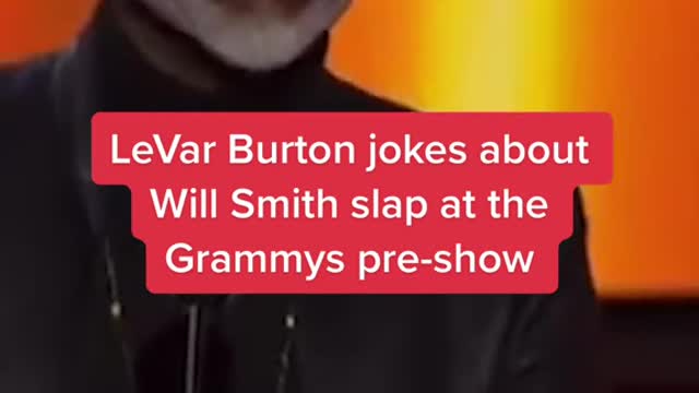 LeVar Burton jokes aboutWill Smith slap at theGrammys pre-show