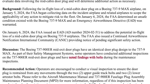 US watchdog orders checks on more Boeing jet doors