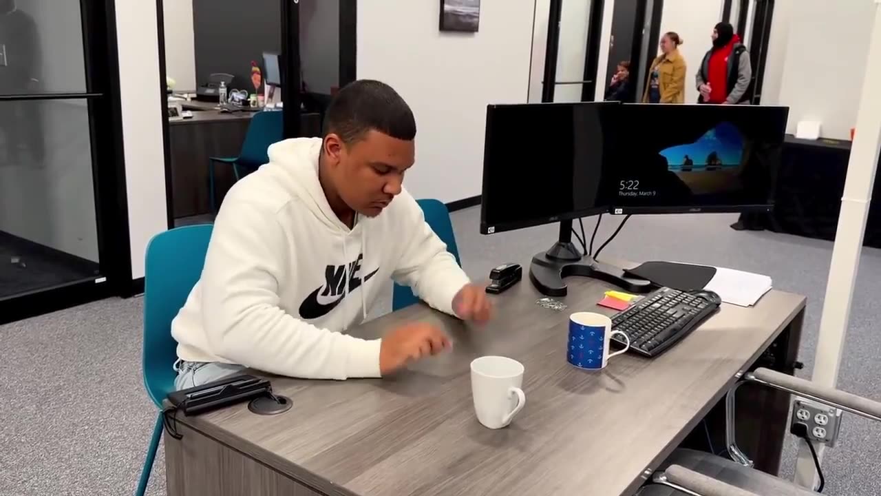 Computer work. A journalists day