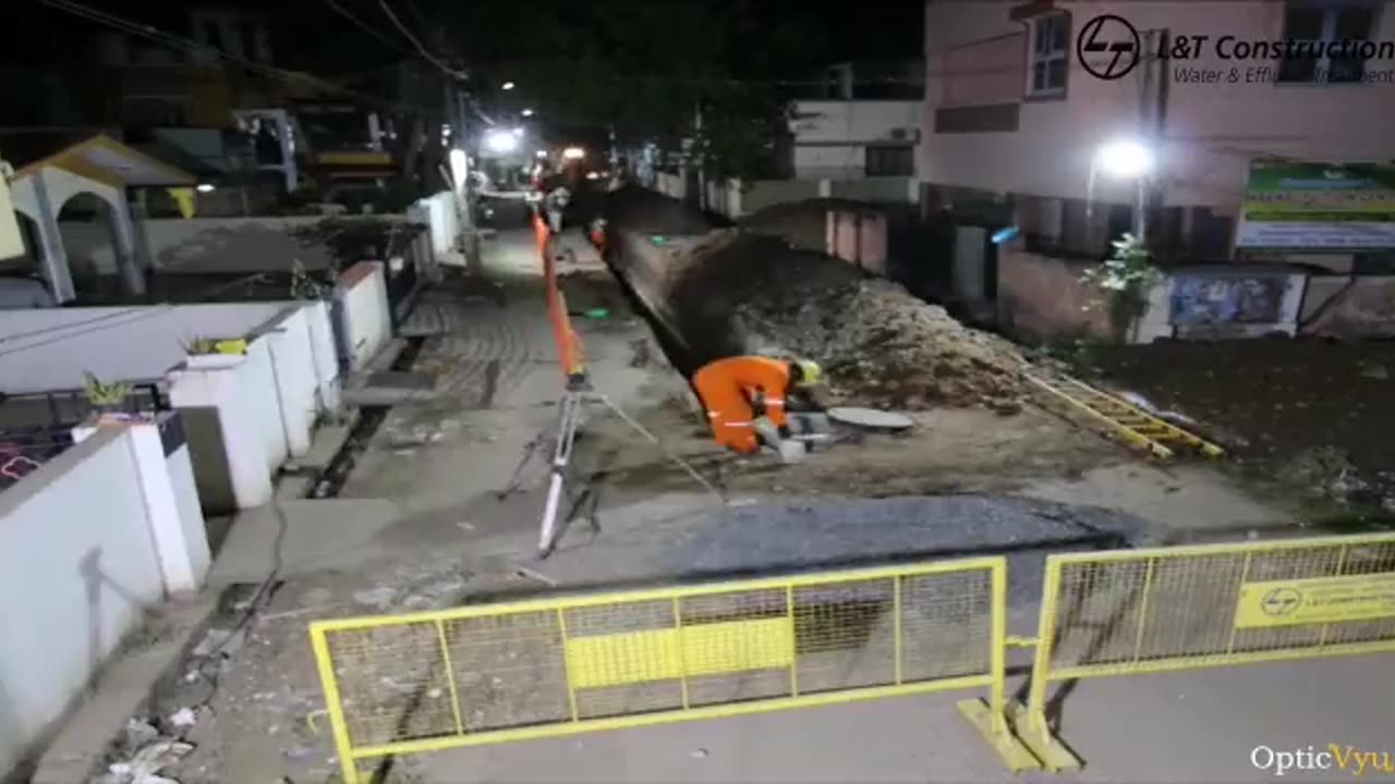 Time-lapse Video of Underground Drainage Construction - OpticVyu