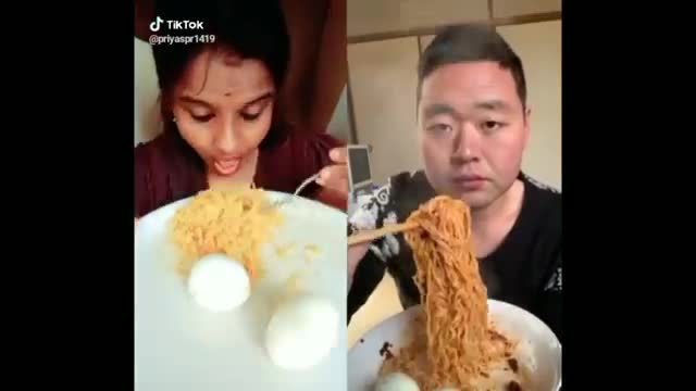 Funny food challenge on TikTok | Who will win India or China