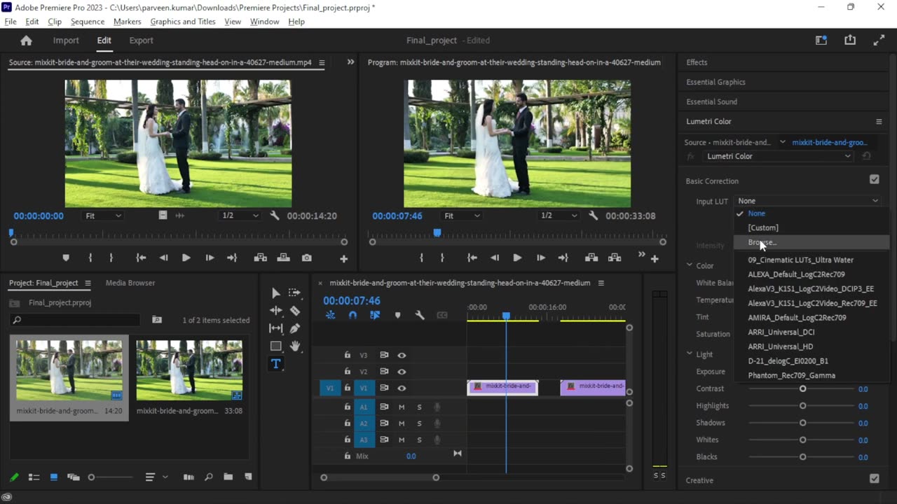 Adobe Premiere Pro – How to use CUBE LUT Packs