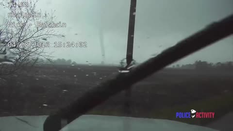 Indiana Tornado Caught On Police Dashcam