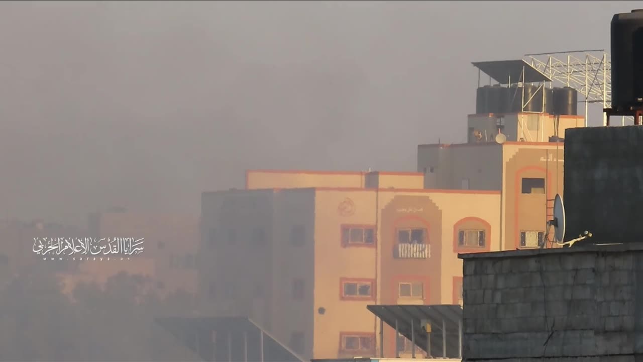 A Palestinian sniper targets an Israeli solider