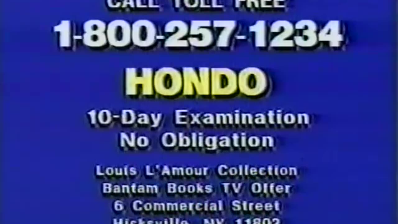 Charlie Daniels Band in 80's 80s TV commercial from 1985 for the Louis L' Amour Book Collection - Hondo, Western